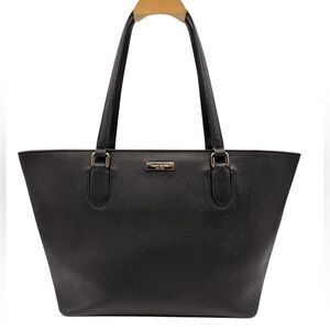 Kate Spade Black Pebbled Leather Tote Shoulder Bag | Work Travel Handbag